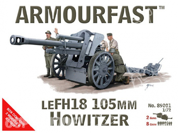ARMOURFAST maquette militaire 89001 LE FH18 105mm Howitzer 1/72