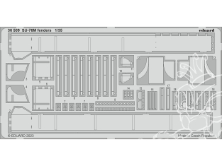 Eduard photodecoupe militaire 36509 Jupes (Fenders) SU-76M Zvezda 1/35