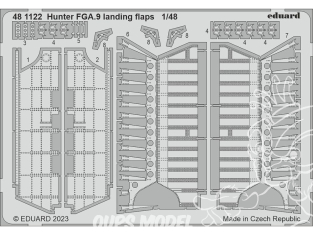 EDUARD photodecoupe avion 481122 Volets d'atterrissage Hunter FGA.9 Airfix 1/48
