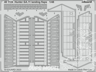 EDUARD photodecoupe avion 481124 Volets d'atterrissage Hunter GA.11 Airfix 1/48