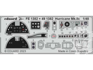 EDUARD photodecoupe avion 491382 Amélioration Hurricane Mk.IIc Arma Hobby 1/48