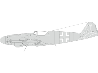Eduard Express Mask EX985 Insignes nationaux Messerschmitt Bf 109K Eduard 1/48