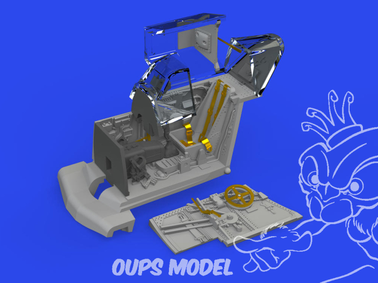 Eduard kit d'amelioration brassin Print 672328 Cockpit avec siège Early Messerschmitt Bf 109F Eduard 1/72
