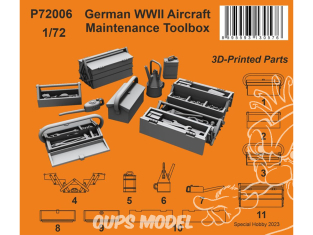Special Hobby 3D Print militaire P72006 Boîte à outils de maintenance des avions allemands de la Seconde Guerre mondiale 1/72