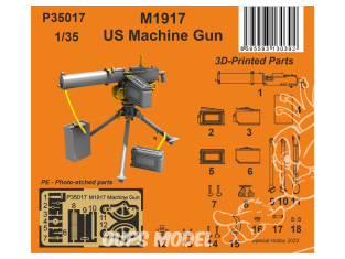 Special Hobby 3D Print militaire P35017 Mitrailleuse américaine M1917 1/35