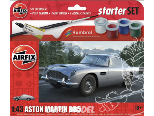 Airfix maquette starter set A55011 Starter Set Aston Martin DB5 inclus peintures principale colle et pinceau 1/43