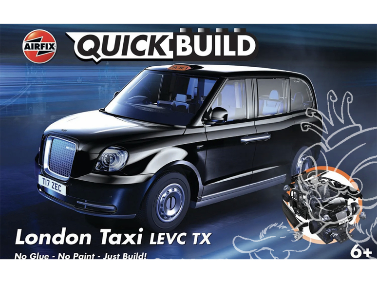 Airfix maquette voiture J6051 QUICKBUILD London Taxi LEVC TX