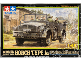 Boite abimée TAMIYA maquette militaire BA-32586 Horch Type 1a + 6 figurines Boite abimée 1/48