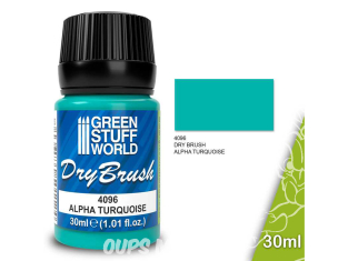 Green Stuff 4096 Brossage à Sec ALPHA TURQUOISE 30 ml