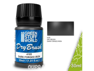 Green Stuff 4105 Brossage à Sec DARK FORGED IRON 30 ml