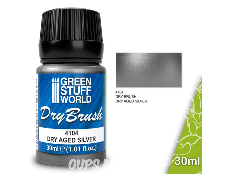 Green Stuff 4104 Brossage à Sec DRY AGED SILVER 30 ml