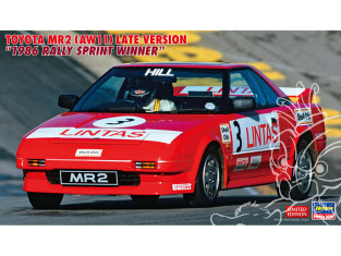 Hasegawa maquette voiture 20638 Toyota MR2 (AW11) Late version "1986 Rally sprint winner" 1/24