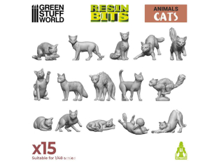 Green Stuff 517926 Set imprimé en 3D - Chats 1/48