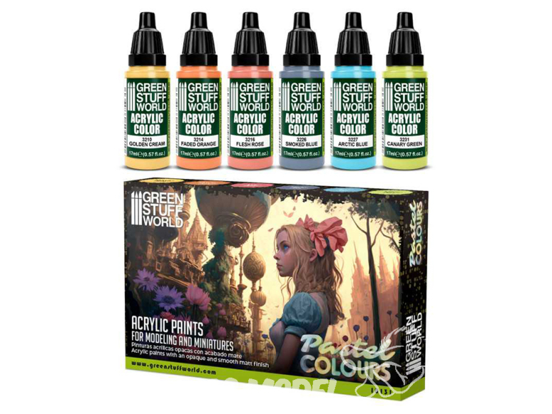 Green Stuff 10131 Set Peinture - Couleurs Pastel