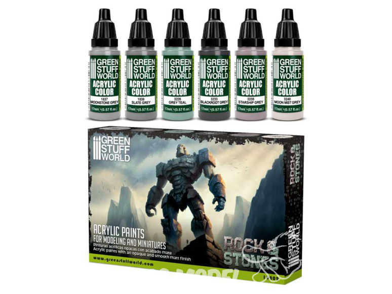 Green Stuff 10202 Set Peinture - Rock et Stone