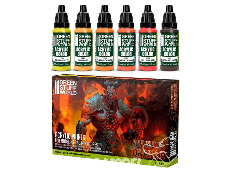 Green Stuff 10134 Set Peinture - Orange flamboyant