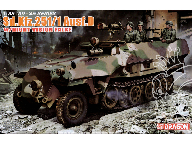 Dragon maquette militaire 6984 Sd.Kfz.251/1 Ausf.D avec vision nocturne Falke 1/35