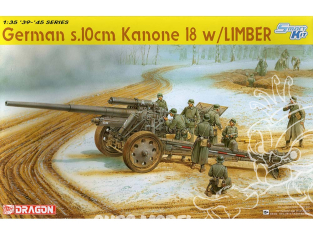 DRAGON maquette militaire 6411 Allemand s.10cm Kanone 18 1.35