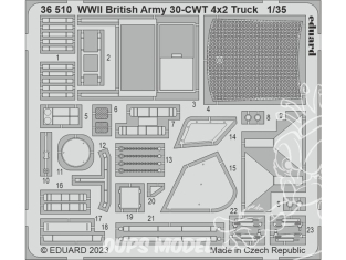 Eduard photodecoupe militaire 36510 Camion armée Britannique 30-CWT 4x2 Airfix 1/35