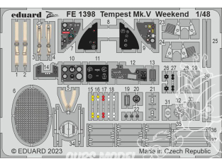 EDUARD photodecoupe avion FE1398 Zoom amélioration Tempest Mk.V Weekend Eduard 1/48