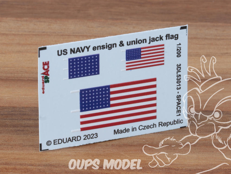 Eduard Space décalques 3D 3DL53013 Drapeaux US Navy & Union Jack 1/200