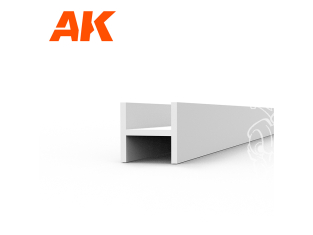 AK interactive ak6570 POUTRES FORME H 3.00 x 3.00 x 350mm STYRÈNE 3 unités
