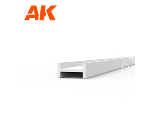 AK interactive ak6566 POUTRES FORME H 3.00 x 1.50 x 350mm STYRÈNE 4 unités