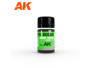 Ak interactive peinture AK324 DARK SEPIA PIN WASH 35ML