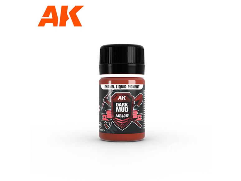 Ak interactive Pigments AK14013 PIGMENT LIQUIDE ÉMAIL BOUE FONCÉE 35ml