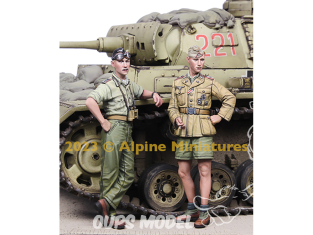 Alpine figurine 35311 Ensemble d'équipage allemand DAK Panzer (2 figurines) 1/35