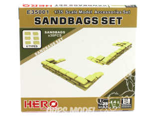 Hero Hobby Kits maquette accessoires E35001 Set de sacs de sable x30 1/35