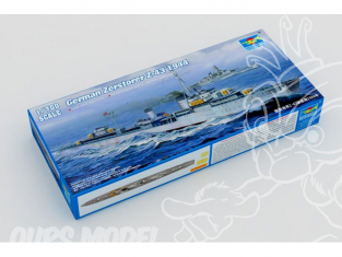 Trumpeter maquette bateau 05789 DESTROYER ALLEMAND ZERSTORER Z-43 1944 1/700