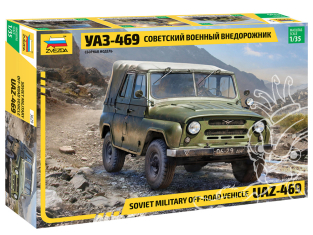 Zvezda maquette plastique 3629 SUV militaire soviétique UAZ-469 1/35