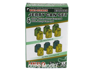 Hero Hobby Kits maquette accessoires E35003 Set de Jerry cans 20L et Jerry cans eau 20L Allemands WWII 1/35