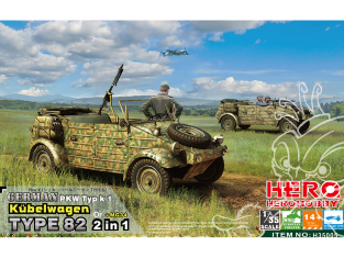 Hero Hobby Kits maquette militaire H35005 Kubelwagen Type 82 avec MG34 1/35