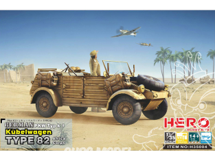 Hero Hobby Kits maquette militaire H35004 Kubelwagen Type 82 Afrika Korps 1/35