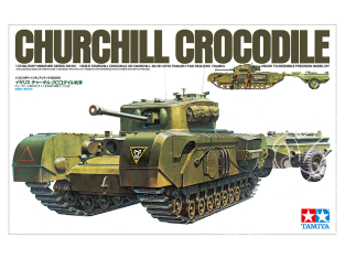 tamiya maquette militaire 35100 Churchill Crocodile et remorque 1/35