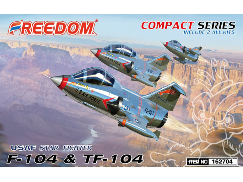 Freedom Compact series 162704 USAF F-104 / TF-104 - 2 Kits inclus