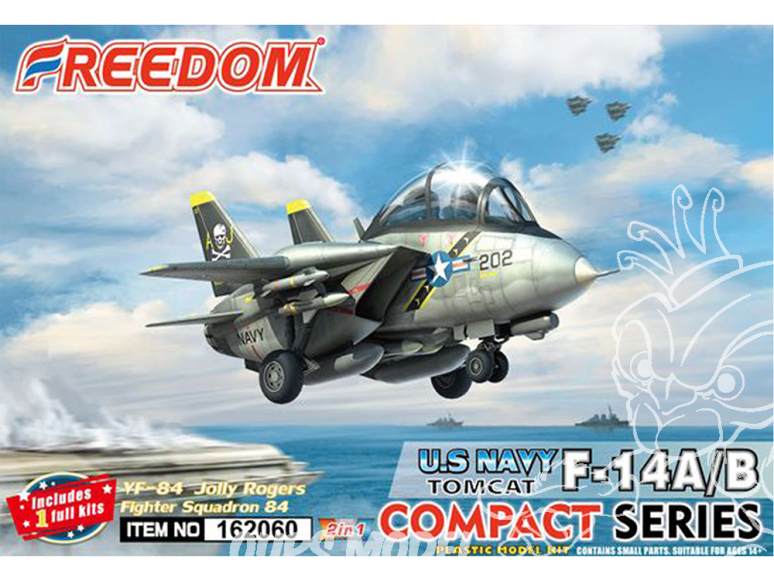 Freedom Compact series 162060 F-14A/B U.S. Navy Tomcat Bomb Cat VF-84 Jolly Rogers Fighter Squadron 84