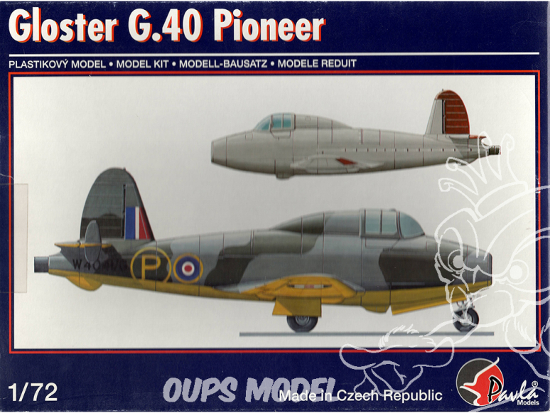 Pavla maquettes avion 72055 Gloster G.40 Pioneer 1/72