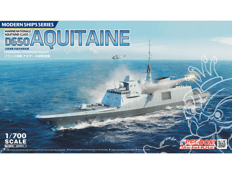 Freedom maquette bateau 83001 D650 Aquitaine Marine Nationale 1/700