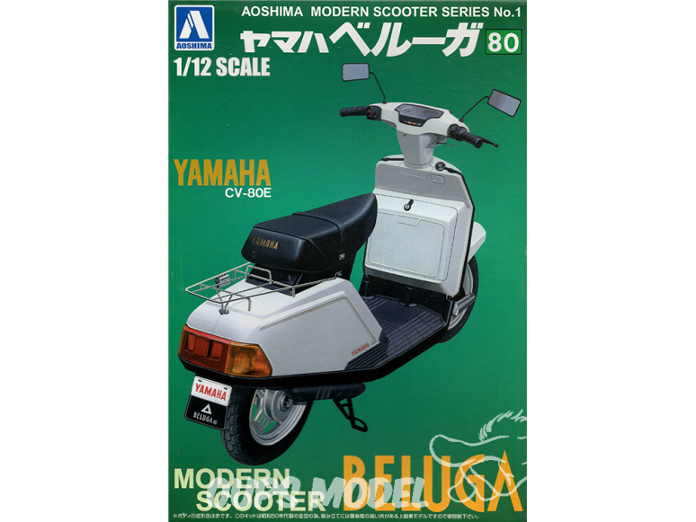 Aoshima maquette moto 37645 Yamaha Beluga 80 1/12