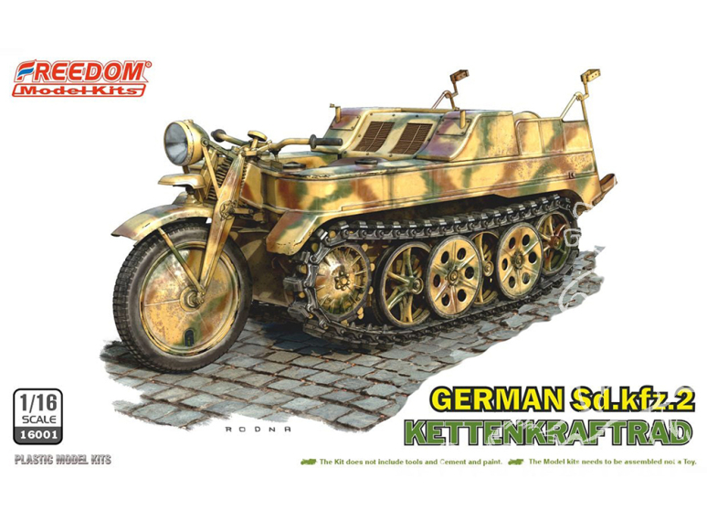 Freedom maquette militaire 16001 Kettenkraftrad Typ HK 101 Sd.Kfz.2 1/16