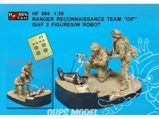 Hobby Fan kit personnages HF594 RANGER RECONNAISSANCE TEAM 2 FIGURINES 1/35