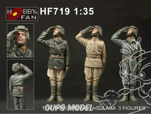 Hobby Fan kit personnages HF719 ÉQUIPAGE DE CHAR T-34 (II) ACCLAIM WWII 3 FIGURINES 1/35