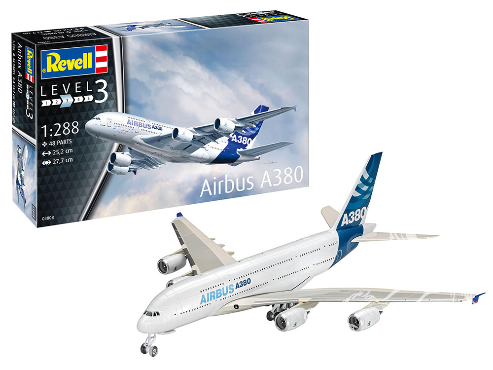 Revell maquette avion 63808 Model Set Airbus A380 inclus peintures  principale colle et pinceau 1/288