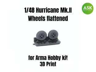 ASK Art Scale Kit accessoire A48003 Roues Hurricane Mk.II Arma Hobby 1/48