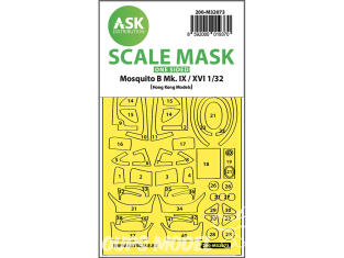 ASK Art Scale Kit Mask M32073 Mosquito Mk.IX / XVI Hk Models Recto 1/32