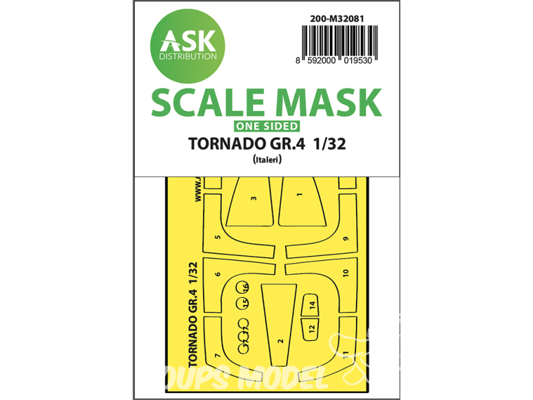 ASK Art Scale Kit Mask M32081 Tornado GR.4 Italeri Recto 1/32