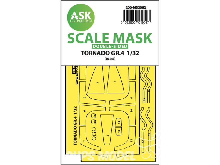 ASK Art Scale Kit Mask M32082 Tornado GR.4 Italeri Recto Verso 1/32